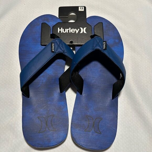 Hurley Flip Flops Mens 13 Royal Blue - Picture 1 of 2